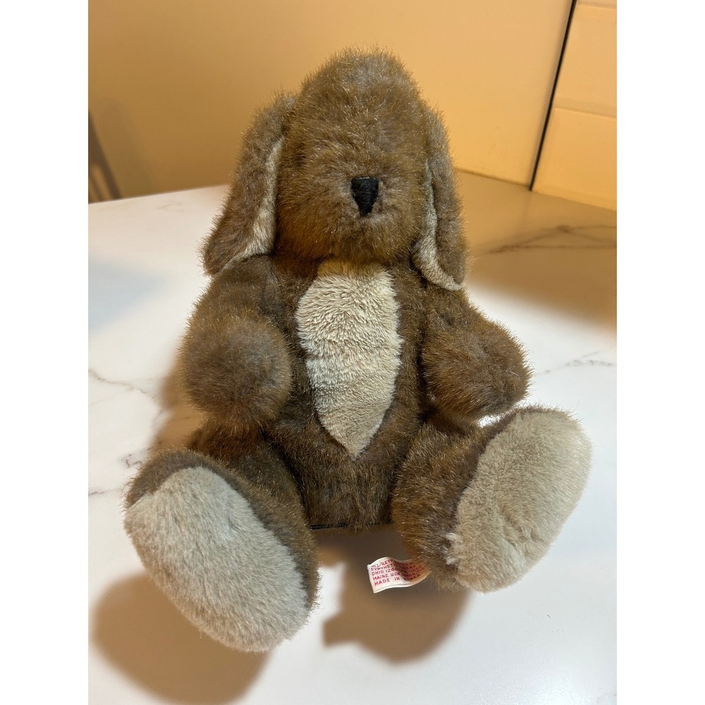 Vintage 1985 Love Land Windsor Toys Brown Plush Bunny Rabbit Lop Ear Stuffed Toy